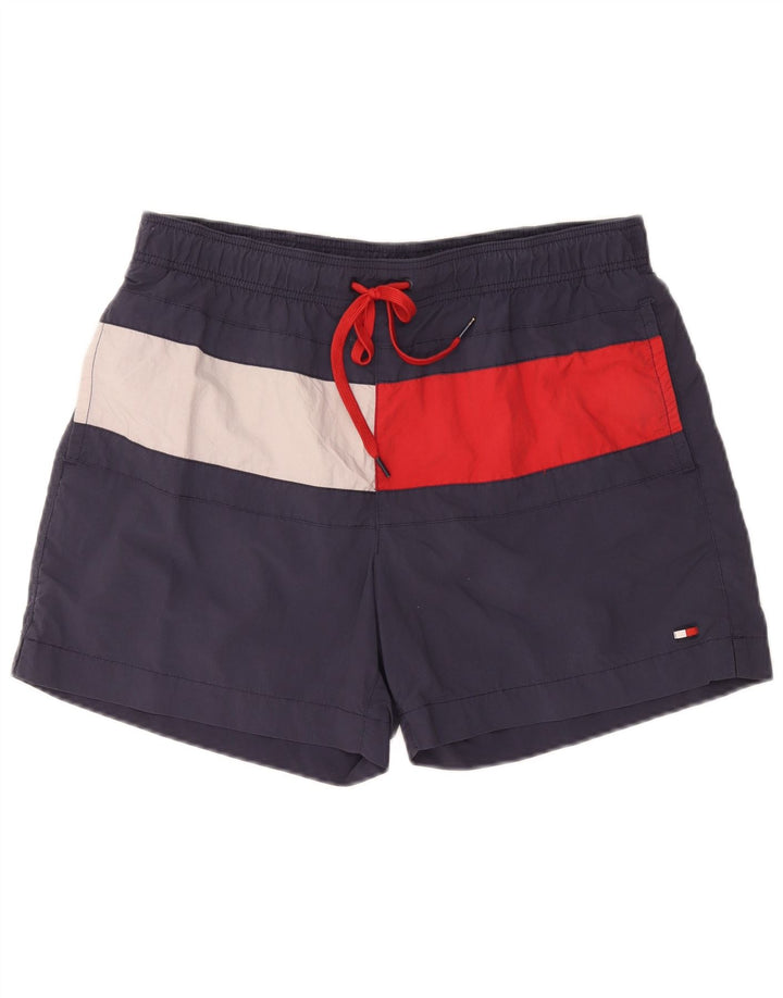 TOMMY HILFIGER Badeshorts til mænd Large Navy Blue Colourblock