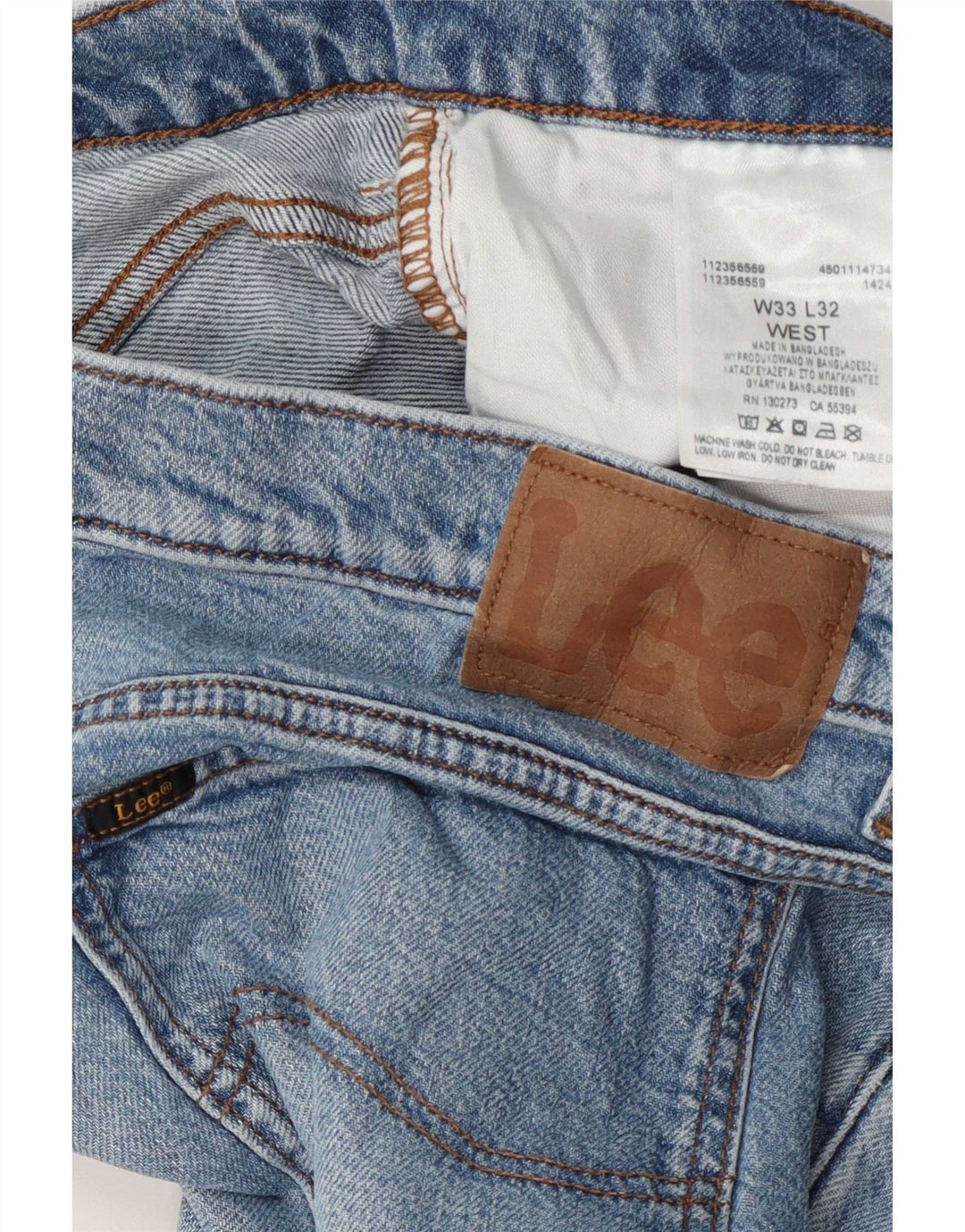 Lee Herre West Straight Jeans W33 L32 Blå Bomuld