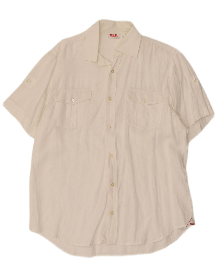 Slam Kortærmet Herreskjorte Medium White