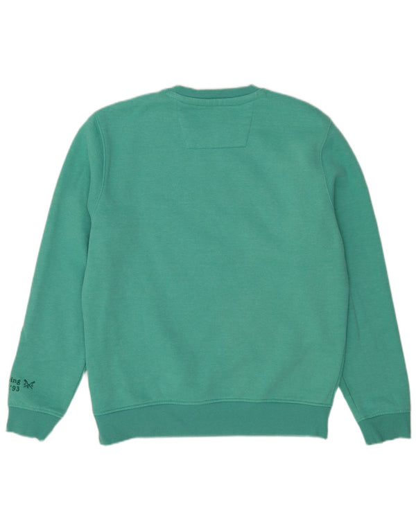 Besætningstøj Herre grafisk sweatshirt Jumper Stor grøn bomuld