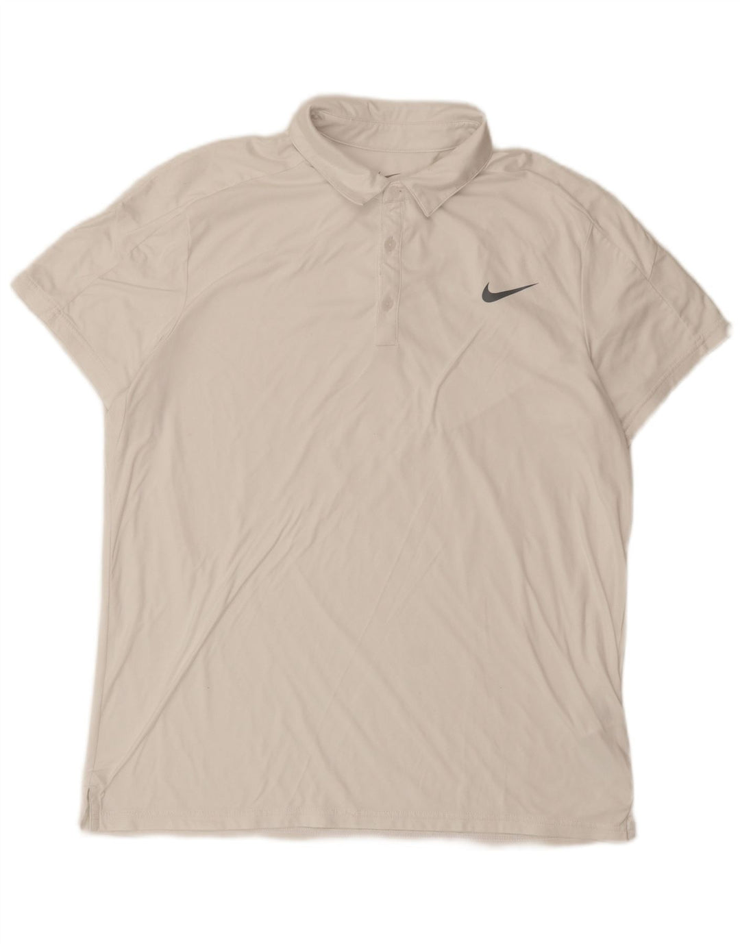 NIKE Poloskjorte til mænd, stor hvid polyester