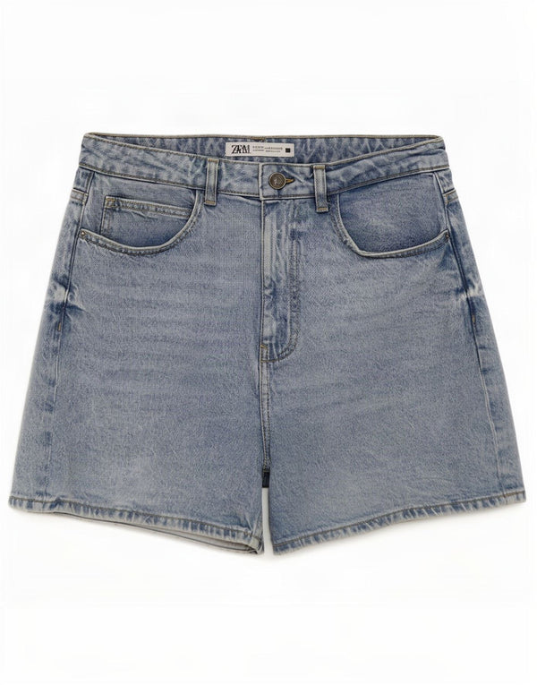 Zara Womens Denim Shorts EU 38 Small W28 Blue