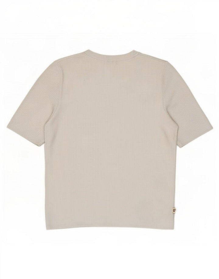 Marks & Spencer T-shirt top til kvinder DK 14 Stor hvid viskose