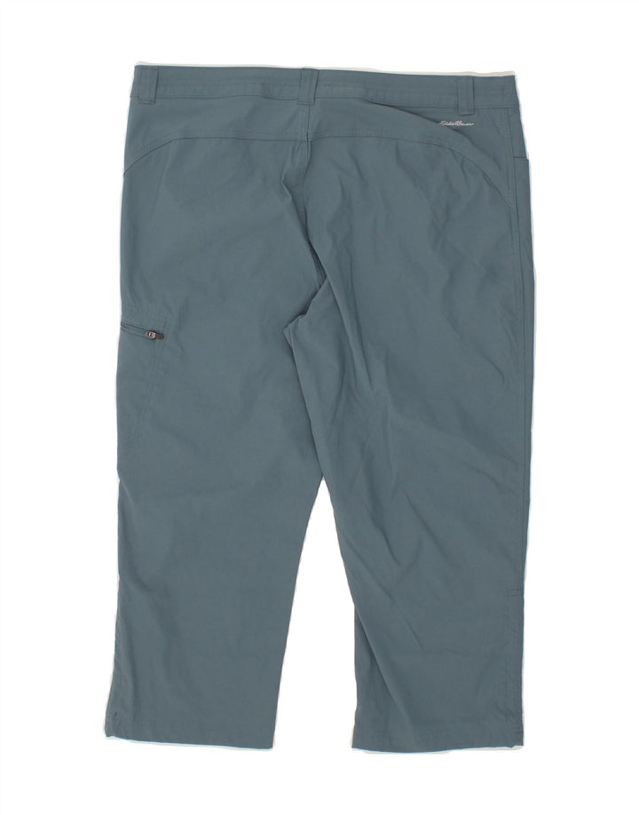 EDDIE BAUER Dame Capri Cargo Bukser US 12 Large W36 L21 Blå Nylon