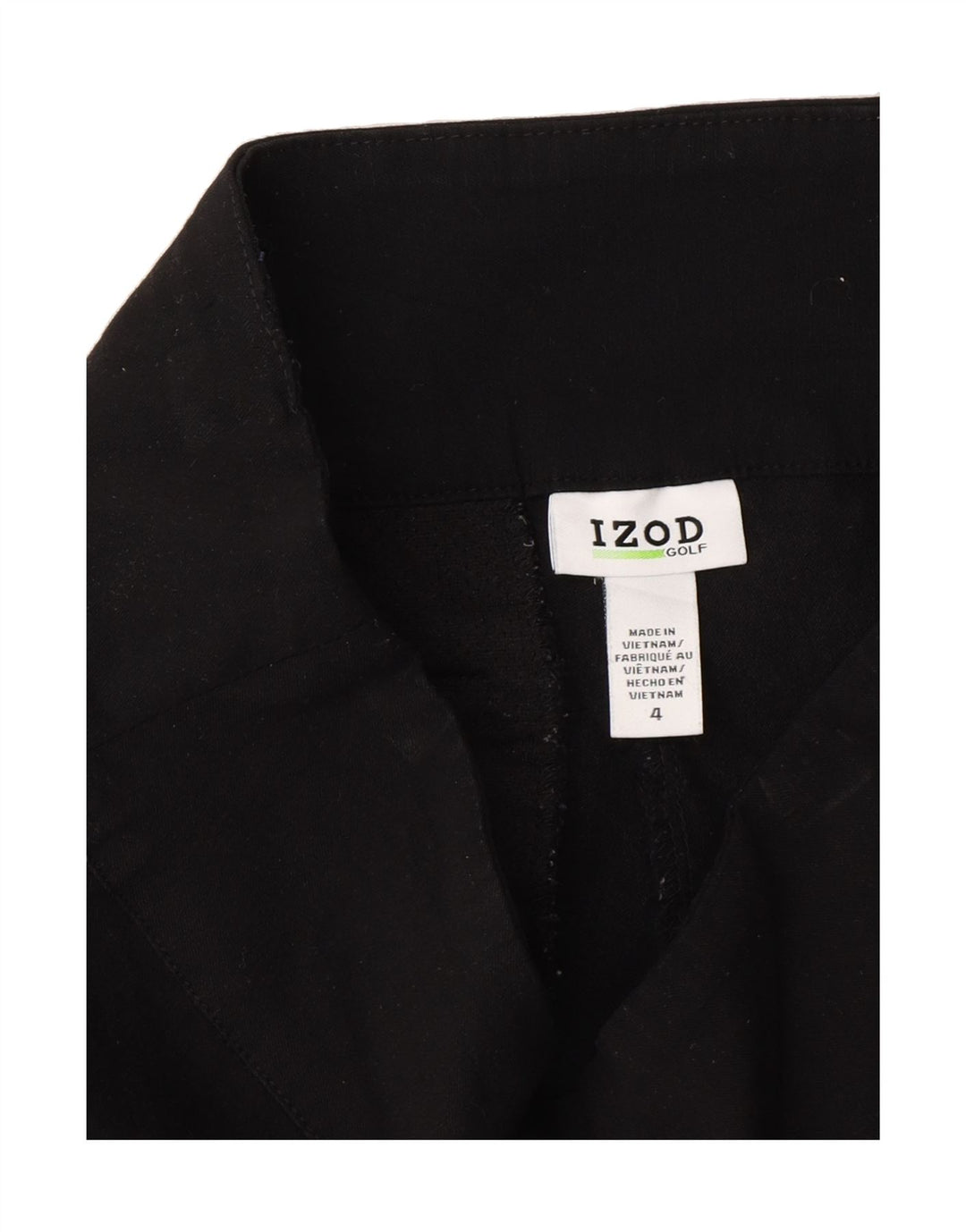 IZOD Womens Straight Capri Trousers US 4 Small W28 L22 Black Rayon Vintage Izod and Second-Hand Izod from Messina Hembry 