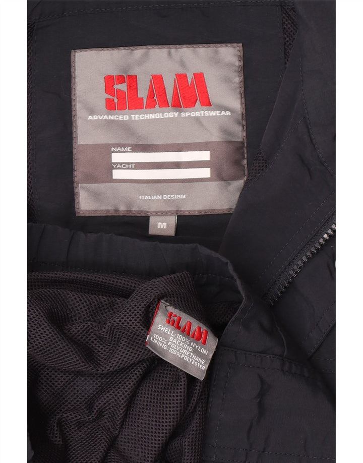 Slam Herre Bomber Jacket UK 38 Medium Navy Blue Nylon