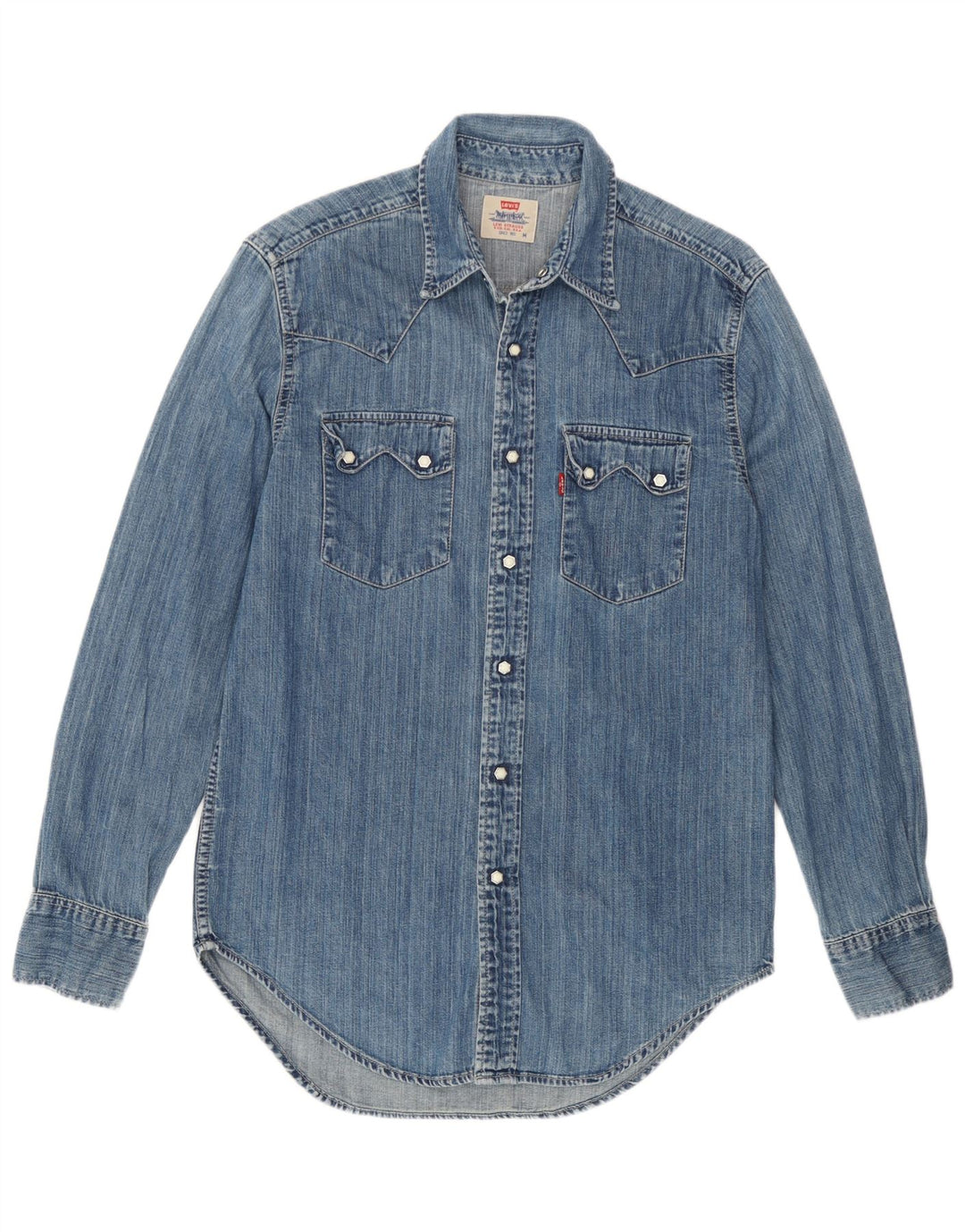 Levi's Denimskjorte til mænd, medium blå bomuld