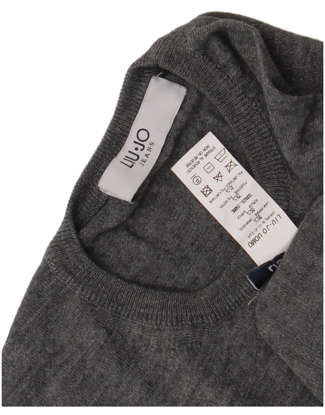Liu Jo Dame Jumper Sweater UK 10 Small Grey Virgin Wool
