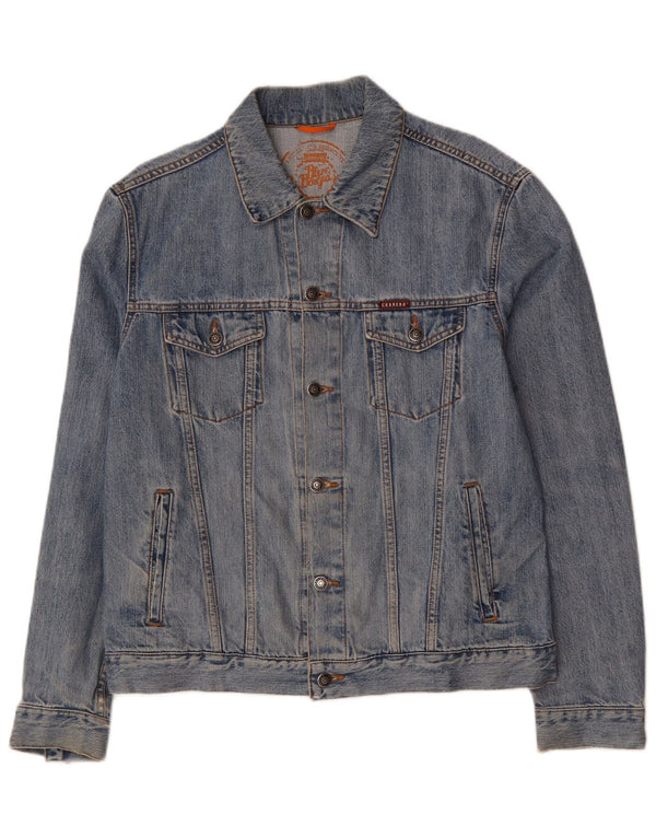 CARRERA Denimjakke til mænd UK 40 Stor Blå Bomuld
