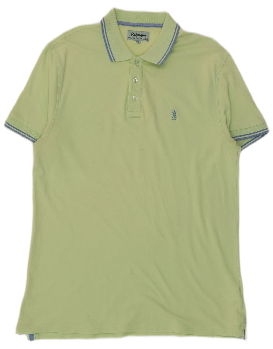 Refrigue Polo Shirt til mænd 2XL Grøn Bomuld