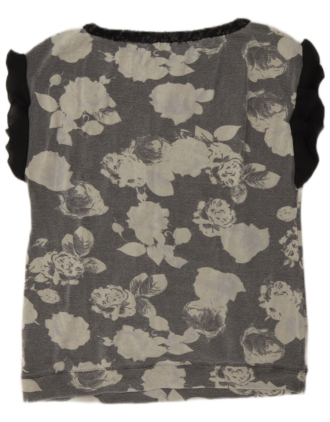 Liu Jo Damebluse Top IT 44 Medium Grey Floral Viscose