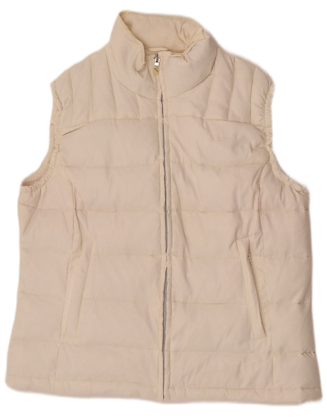 Asics Womens Polstret Gilet UK 18 XL Off White Nylon