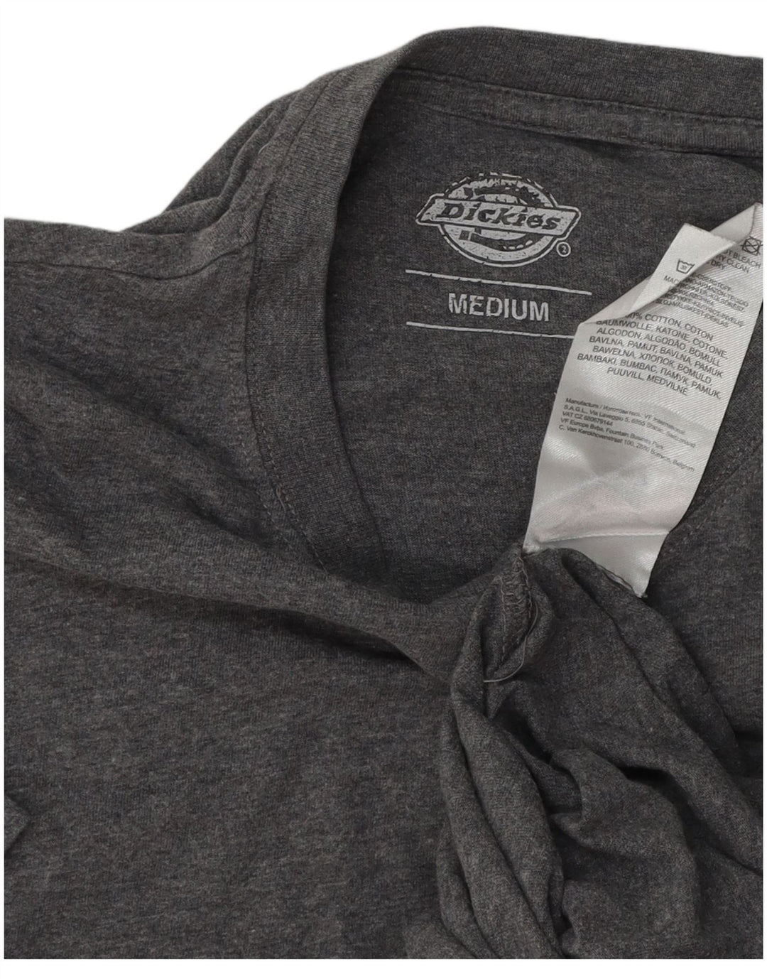 Dickies herre T-shirt top mellemgrå bomuld