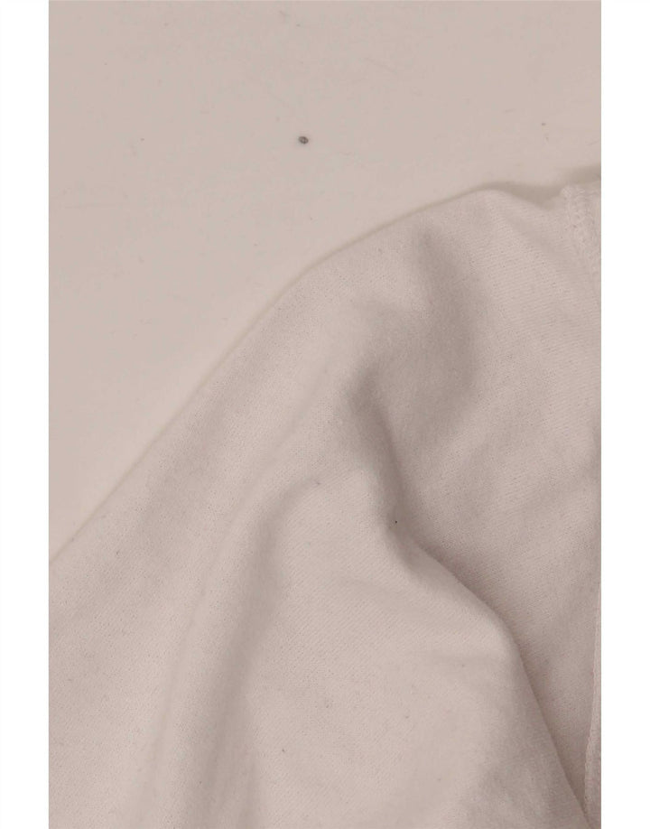 Levi's Dame grafisk oversize sweatshirt trøje UK 6 XS hvid bomuld