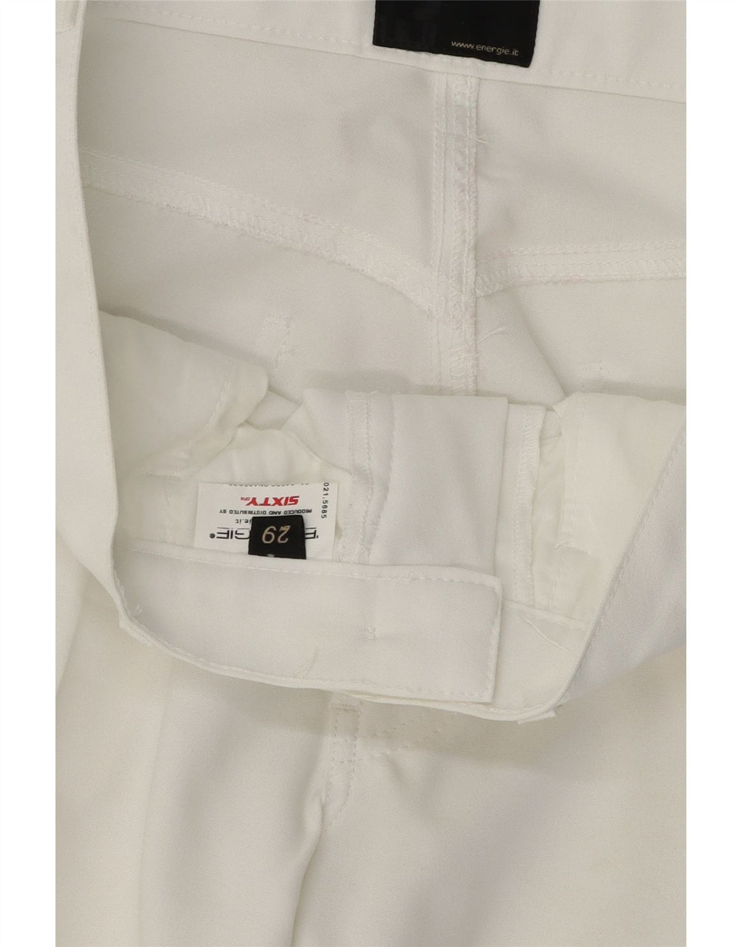SIXTY Womens Bootcut Casual Trousers W29 L29 White Polyester Vintage Sixty and Second-Hand Sixty from Messina Hembry 