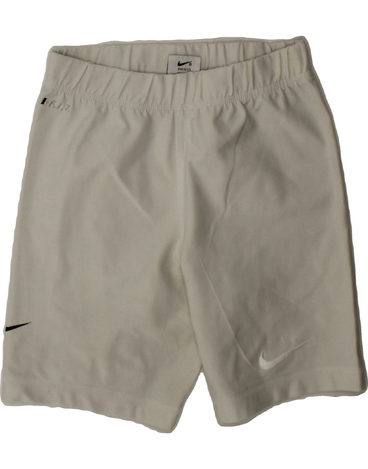 NIKE Womens Dri Fit Sport Shorts US 4/6 Small  White Polyester Vintage Nike and Second-Hand Nike from Messina Hembry 