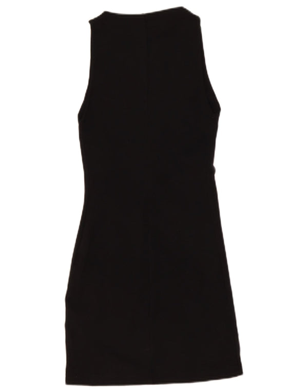 Zara Womens Sleeveless Bodycon Dress UK 8 Small Black Bomuld