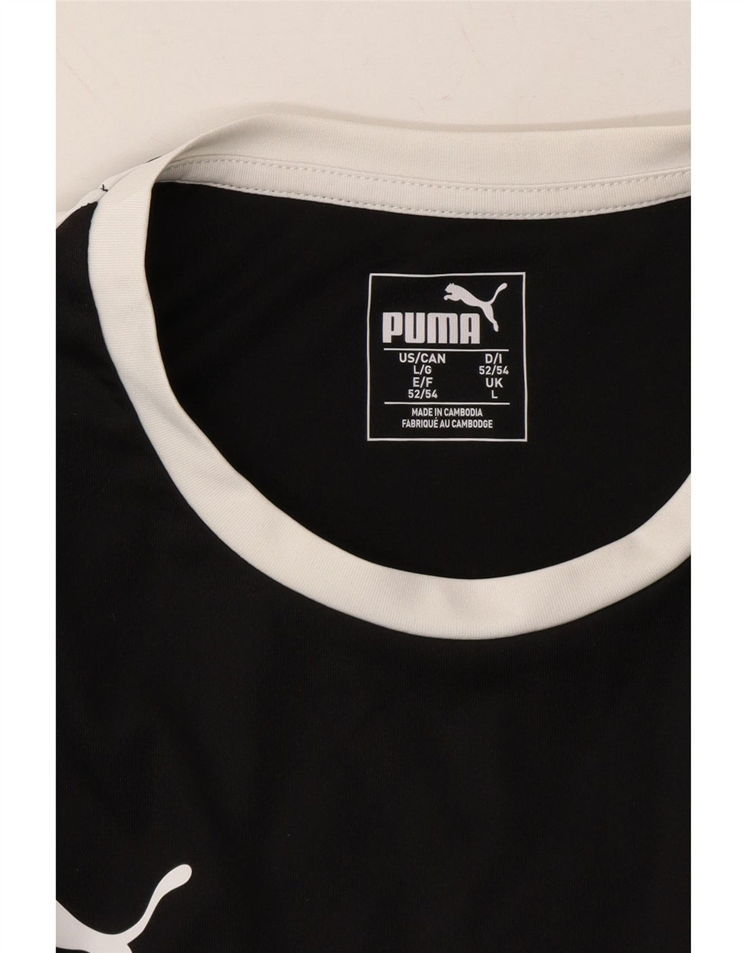 PUMA Mens Graphic Top Long Sleeve Large Black Colourblock Polyester Vintage Puma and Second-Hand Puma from Messina Hembry 