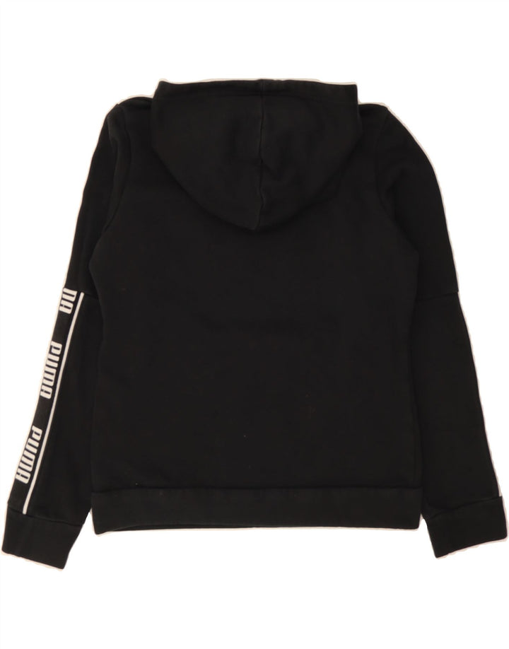 PUMA Womens Graphic Hoodie Jumper UK 10 Small Black Vintage Puma and Second-Hand Puma from Messina Hembry 