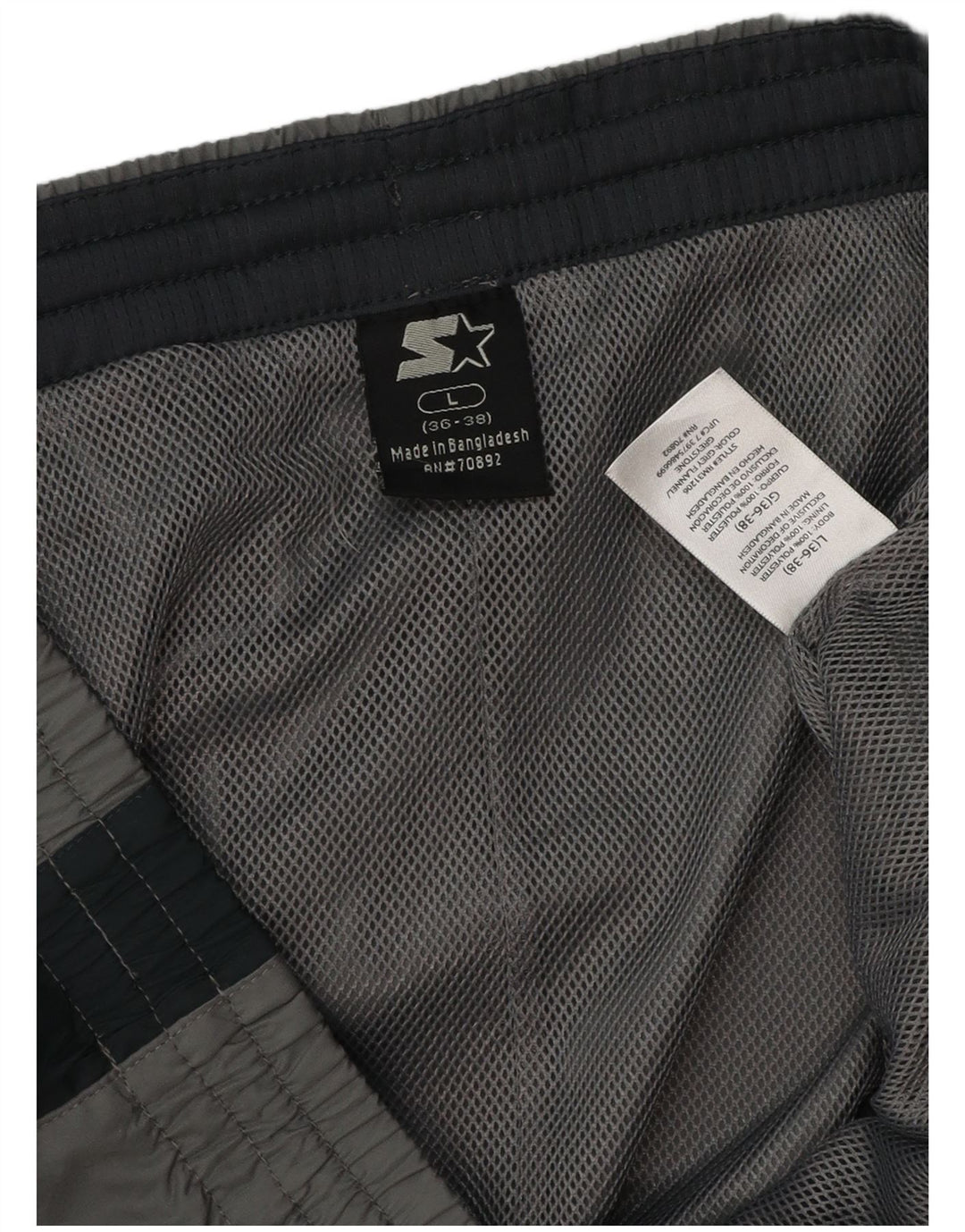 Starter Træningsdragt bukser til mænd Large Grå Colourblock Polyester