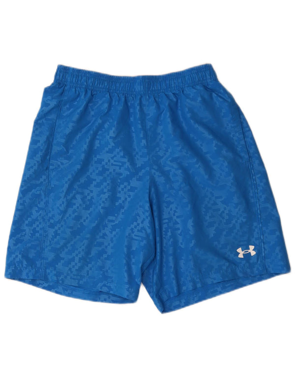 UNDER ARMOUR Herre sportsshorts Medium Blue Geometric Polyester