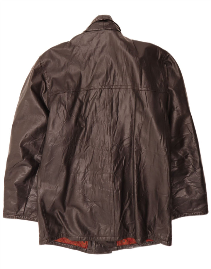 Vintage Herre Læderjakke IT 50 Large Sort