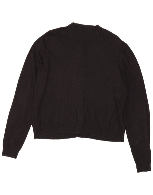 Marks & Spencer Dame Crop Cardigan Sweater UK 18 XL Sort Viscose