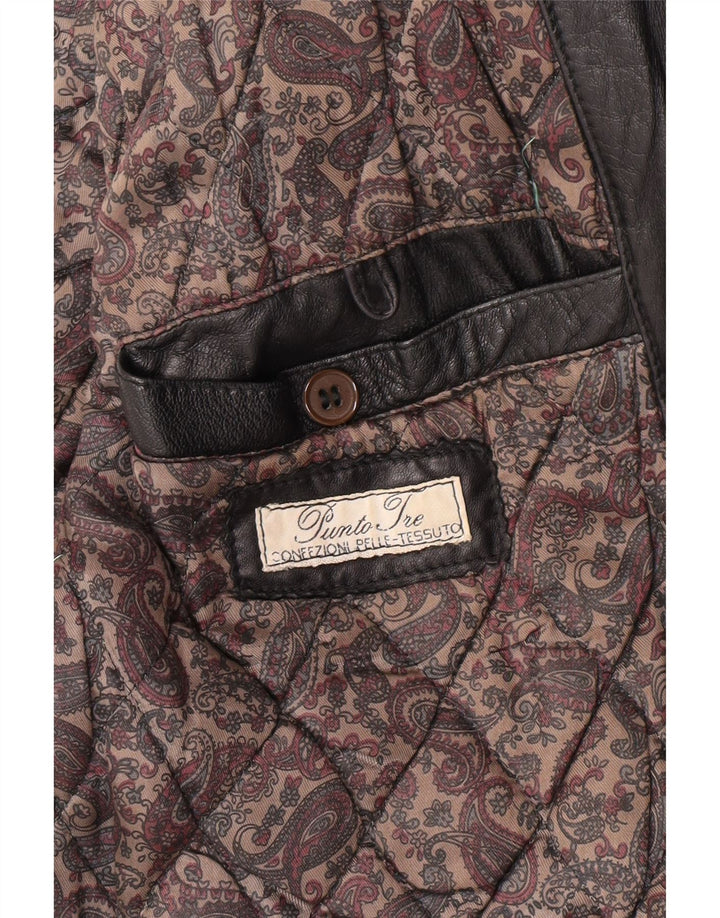 Vintage herre læderjakke UK 36 Lille sort læder