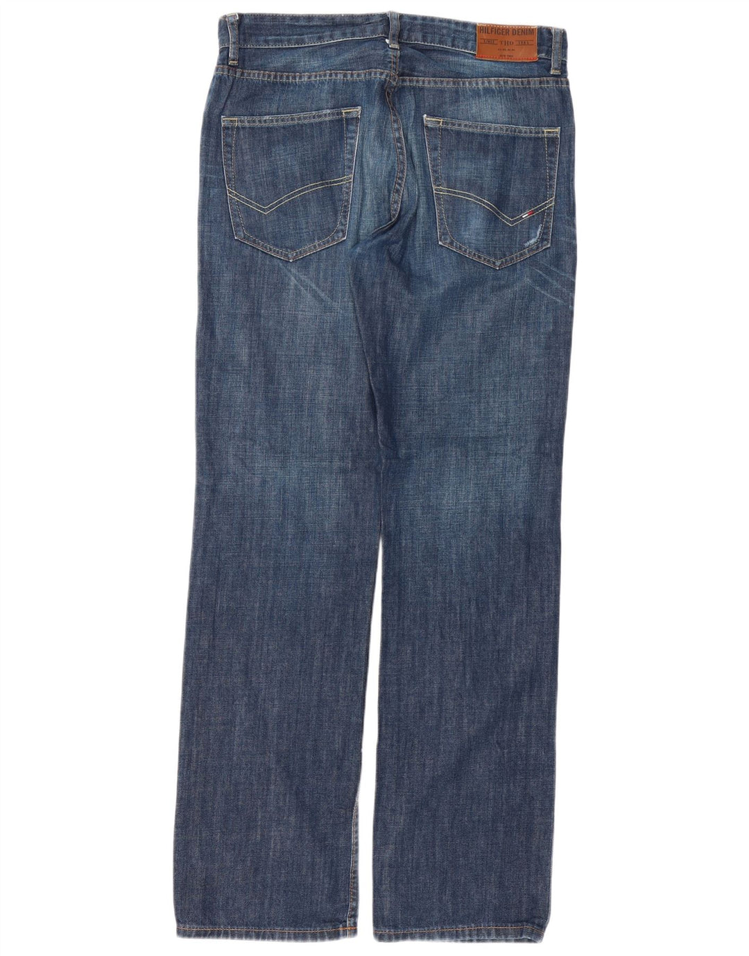 Tommy Hilfiger Straight Jeans til mænd W32 L34 Blå Bomuld