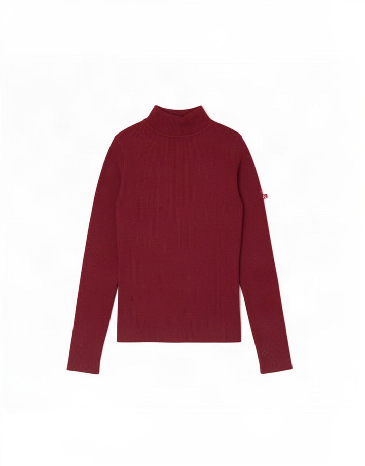 Gianfranco Ferre Dame Roll Neck Jumper Sweater UK 8 Small Maroon