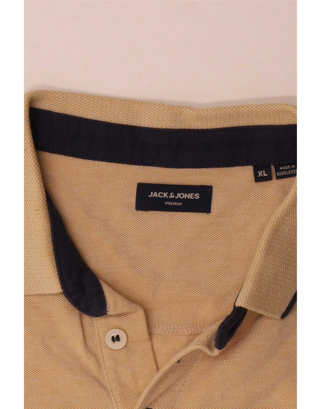 Jack & Jones herre poloshirt XL beige bomuld