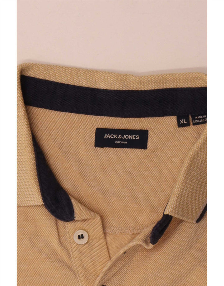 Jack & Jones herre poloshirt XL beige bomuld