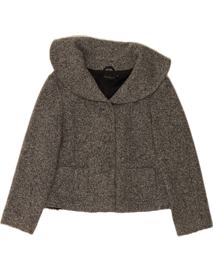 LUISA SPAGNOLI Womens 3 Button Blazer Jacket IT 46 Large Grey Flecked Wool Vintage Luisa Spagnoli and Second-Hand Luisa Spagnoli from Messina Hembry 
