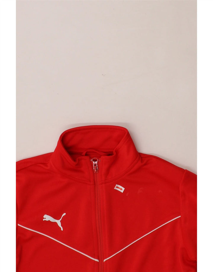 PUMA Boys Tracksuit Top Jacket 11-12 Years Red Polyester Vintage Puma and Second-Hand Puma from Messina Hembry 