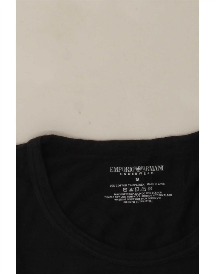 Emporio Armani Herre grafisk T-shirt Top Medium Navy Blue
