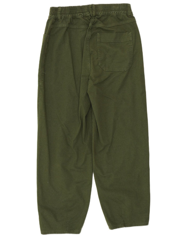 WHISTLES Dame Loose Fit Højtaljede Jeans UK 12 Medium W30 L26 Grøn