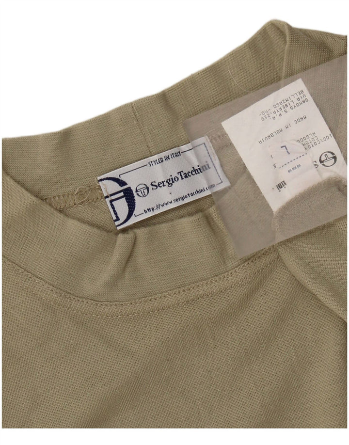 SERGIO TACCHINI Herre Top Langærmet Stor Khaki Bomuld