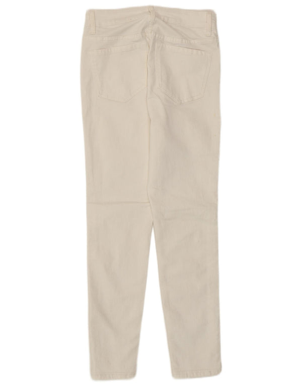 Marks & Spencer Womens The Ivy Skinny Jeans UK 8 Small W26 L26 White Bomuld