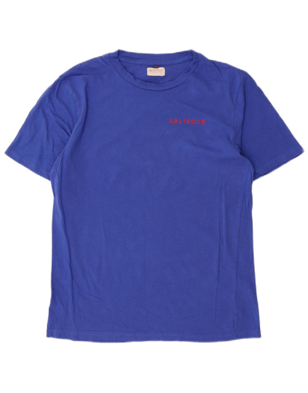 Saltrock Herre T-Shirt Top Stor Blå Bomuld