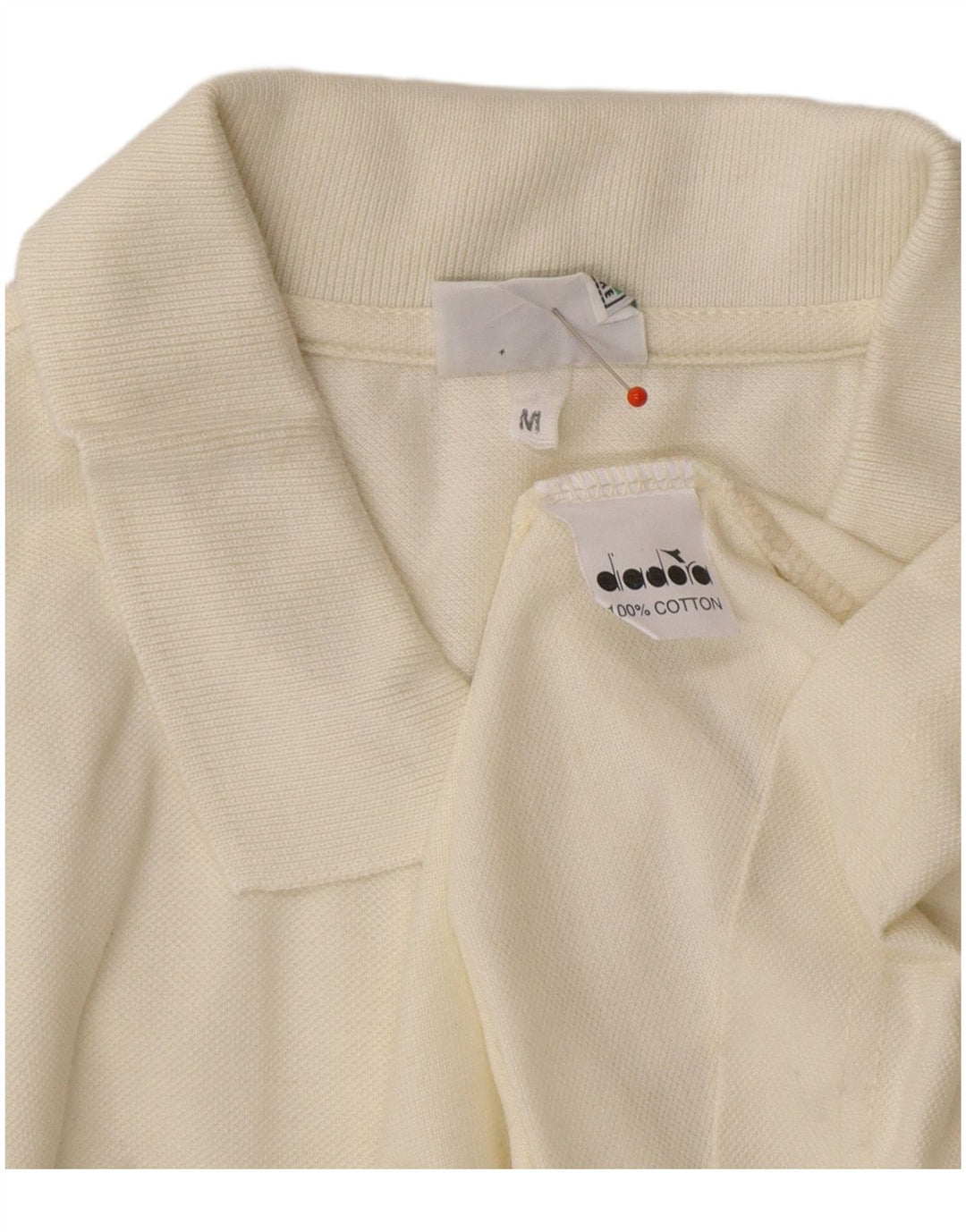 DIADORA Poloshirt til mænd Medium Off White Bomuld