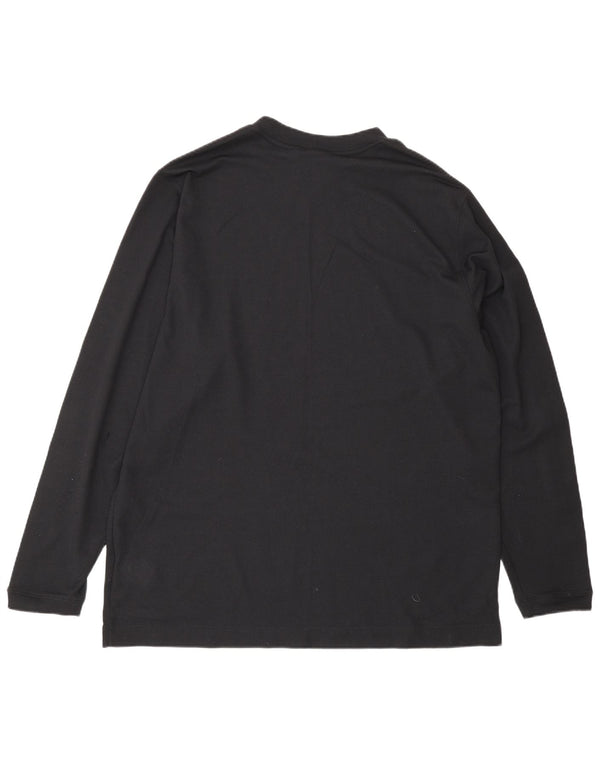 Jordan Mens Graphic Top Long Sleeve UK 42/44 Large Black Polyester