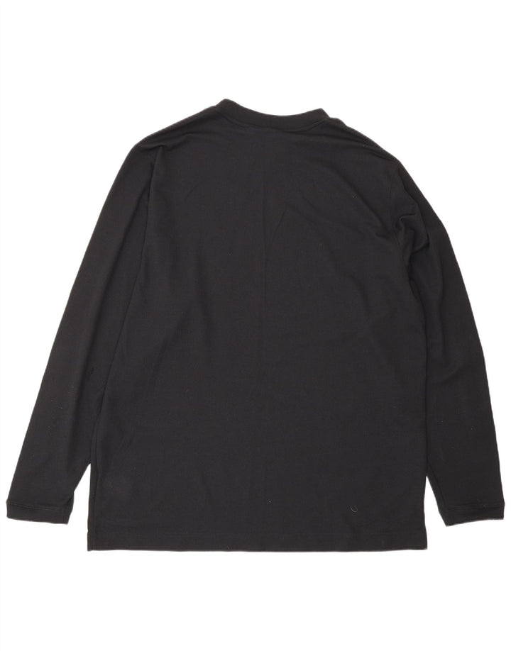 Jordan Herre Grafisk Top Langærmet UK 42/44 Stor Sort Polyester