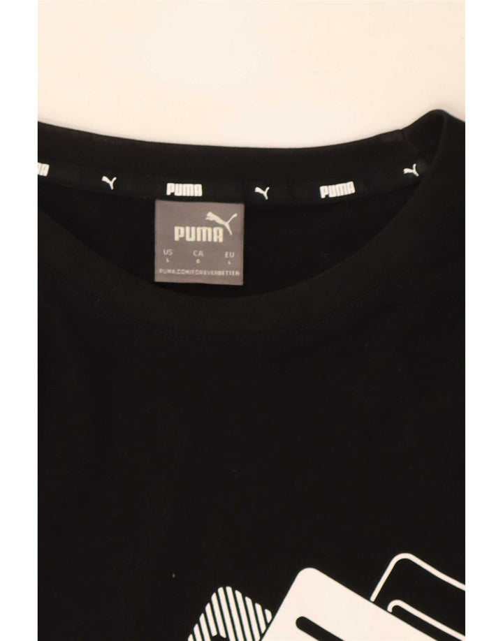 Puma Herre Grafisk T-Shirt Top Stor Sort