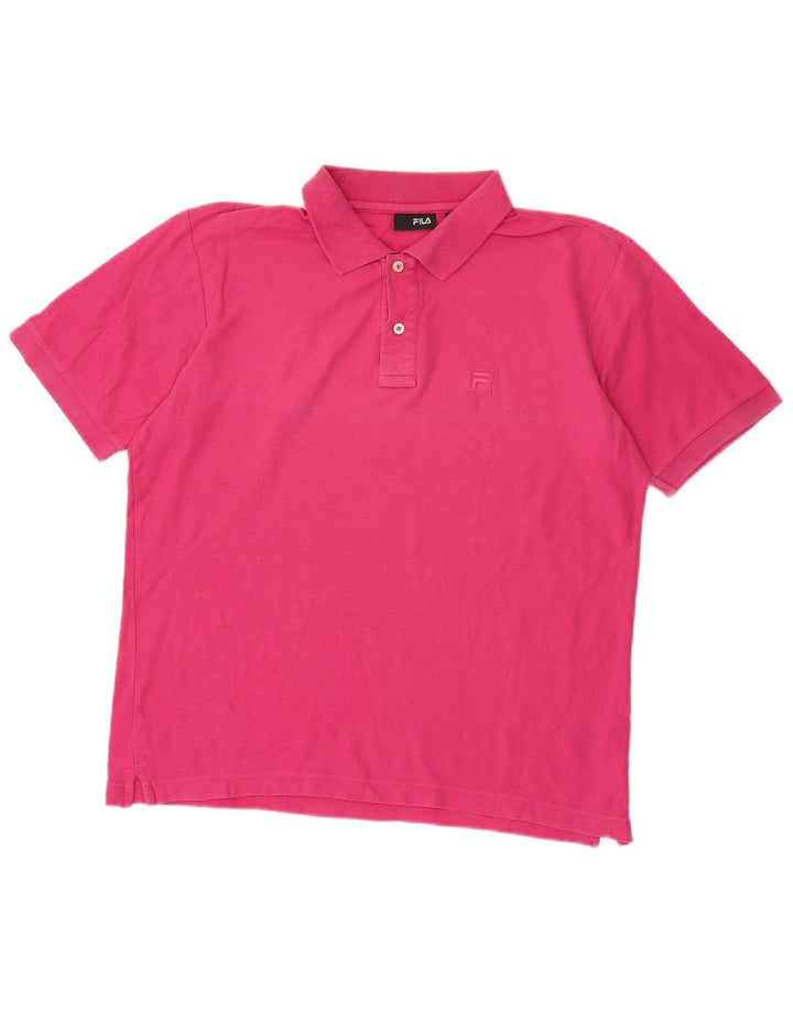 FILA Poloshirt til mænd Medium Pink Bomuld