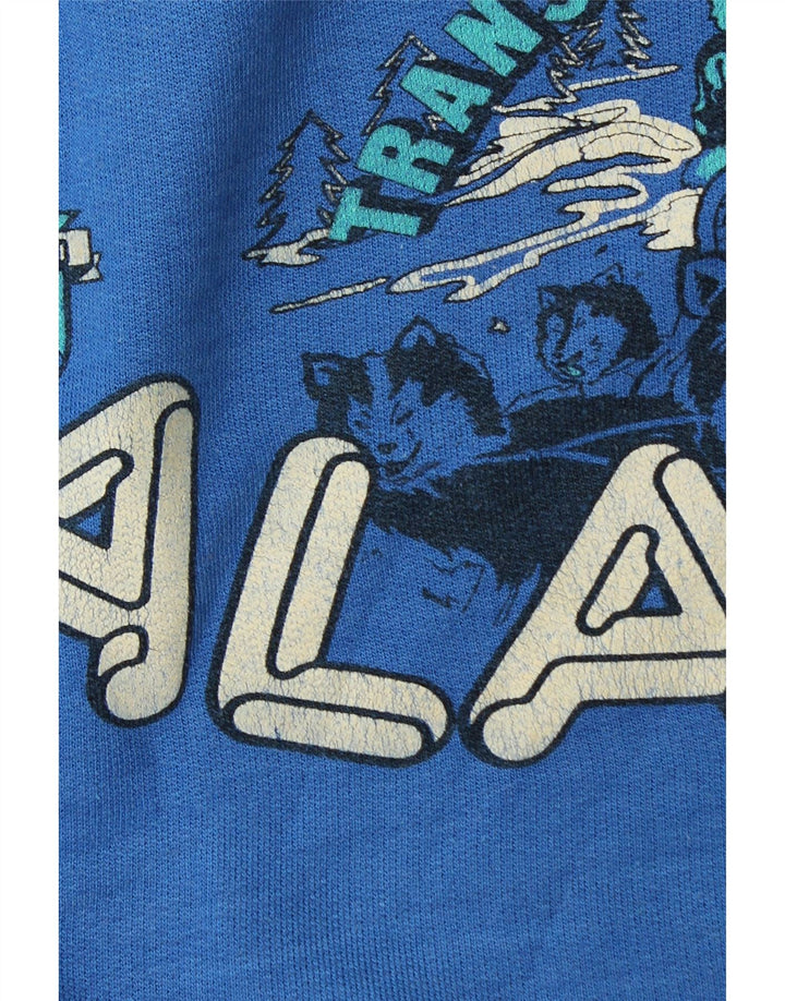 Alaska Herre Grafisk Sweatshirt Jumper Large Blå