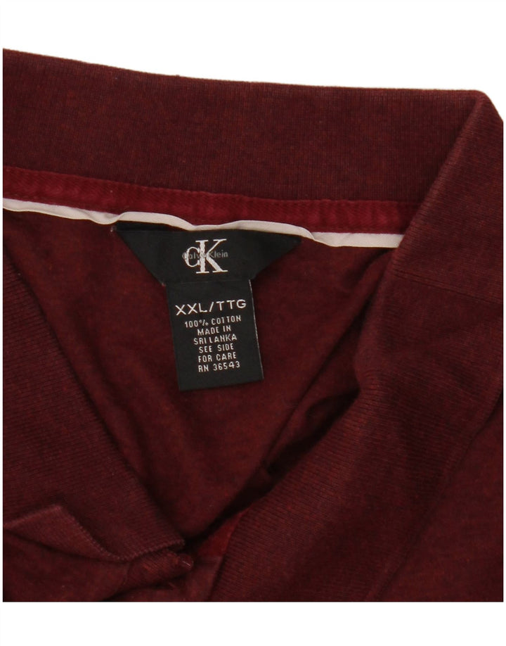 Calvin Klein herre poloshirt 2XL Bourgogne bomuld