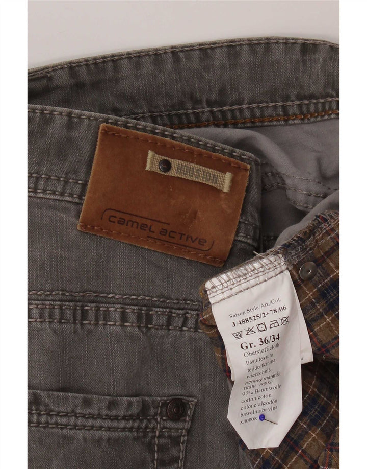 Camel Active Straight Jeans til mænd W36 L34 Grå Bomuld