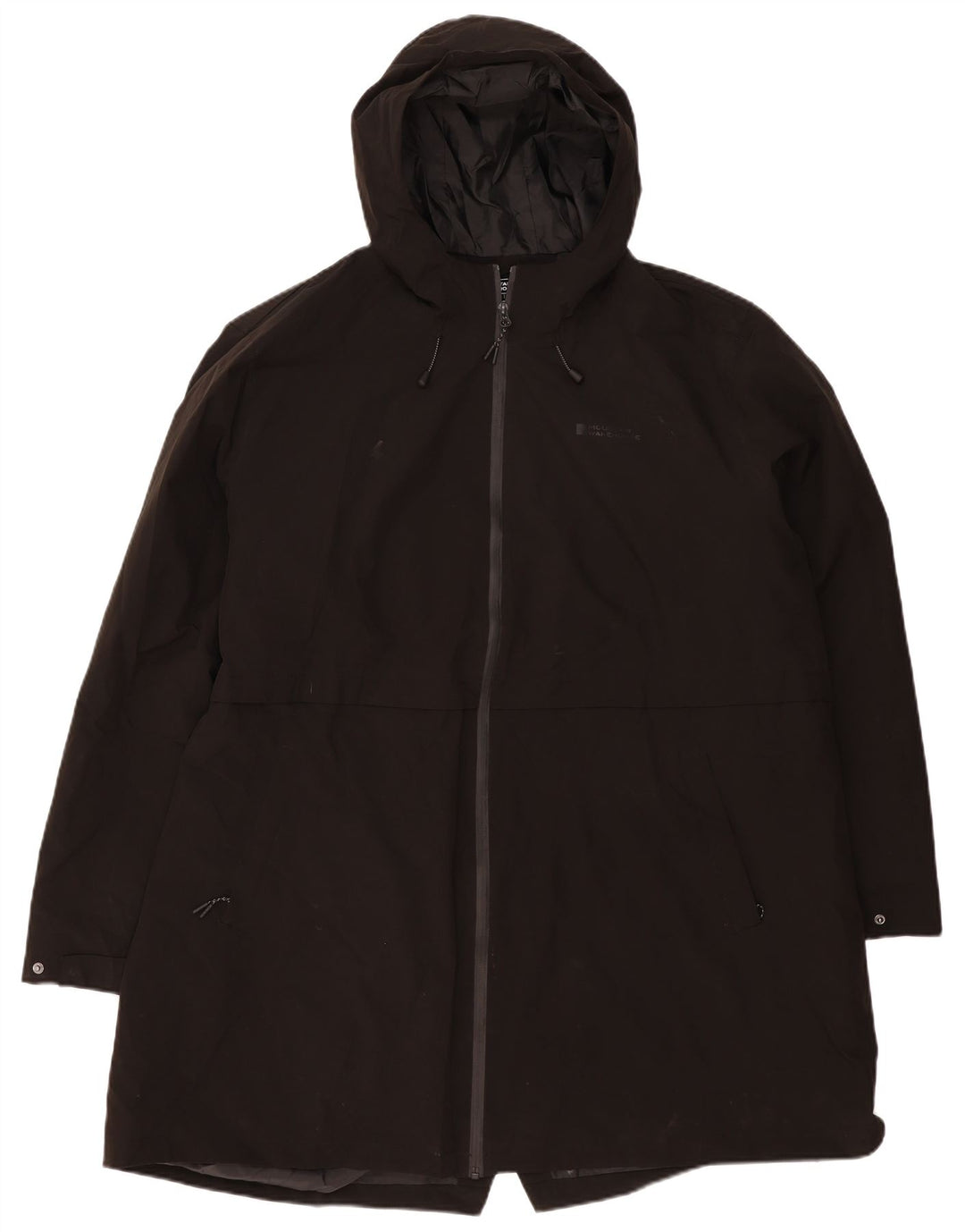 Mountain Warehouse Dame Regnfrakke med hætte UK 28 6XL Sort Polyester