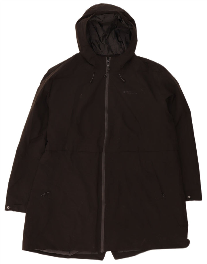 Mountain Warehouse Dame Regnfrakke med hætte UK 28 6XL Sort Polyester