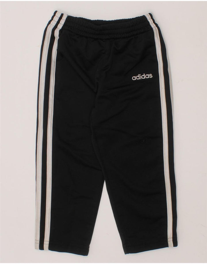 ADIDAS Baby Boys Graphic Tracksuit Trousers 18-24 Months  Black Polyester Vintage Adidas and Second-Hand Adidas from Messina Hembry 